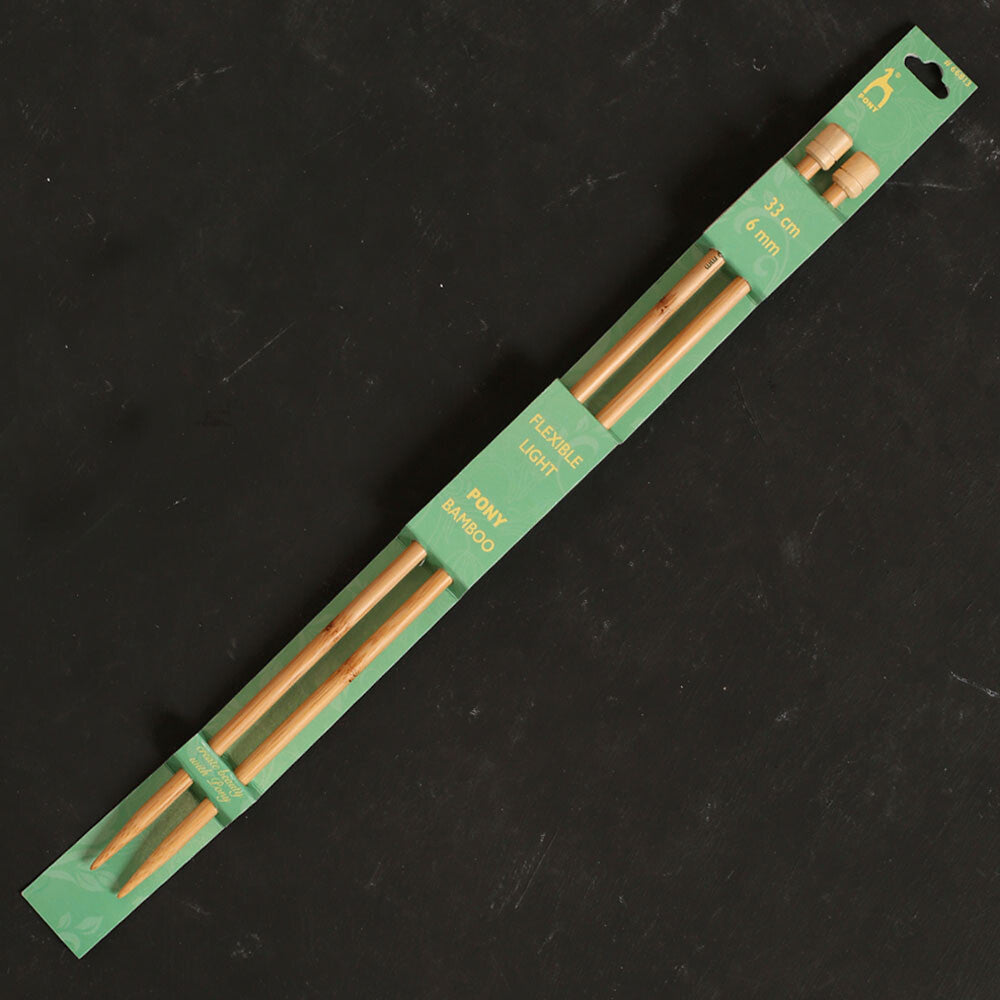 Pony Bamboo 6 mm 33 cm Bambu Örgü Şişi - 66813